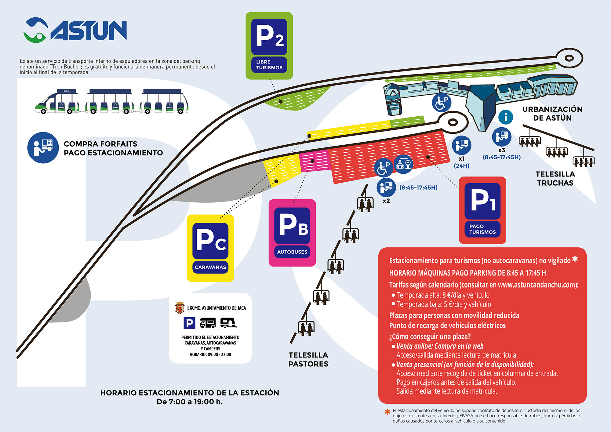 Astún en verano: plano parking 2024 2025 2