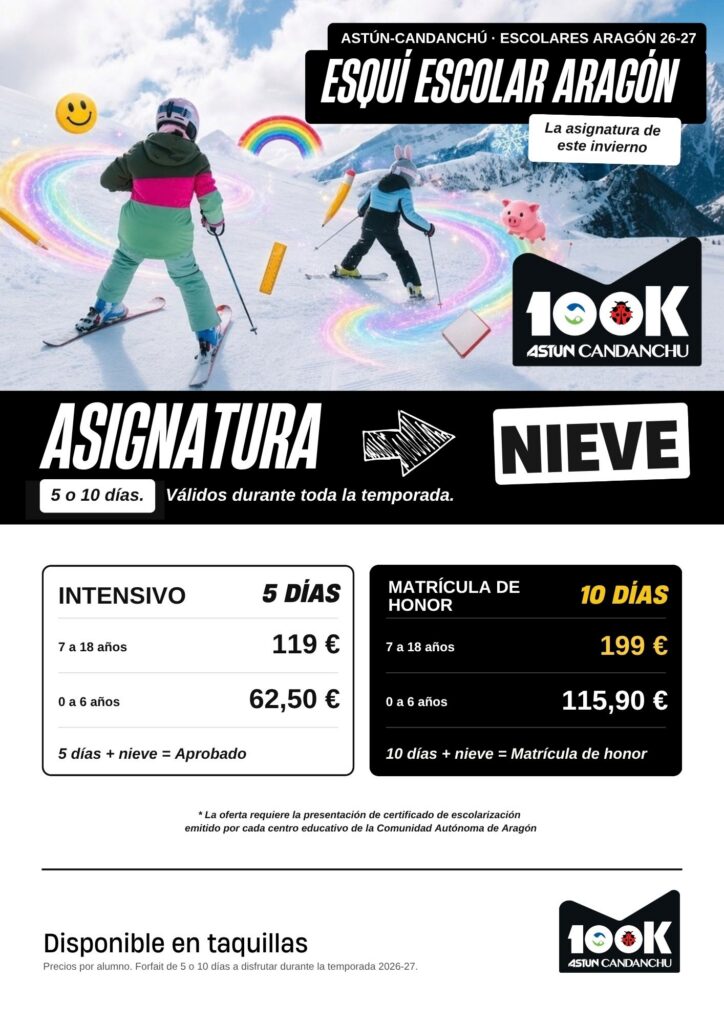 Astún en verano: Oferta Astun Candanchu Escolares 26 27.pdf